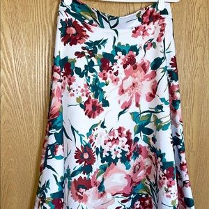 floral midi skirt
